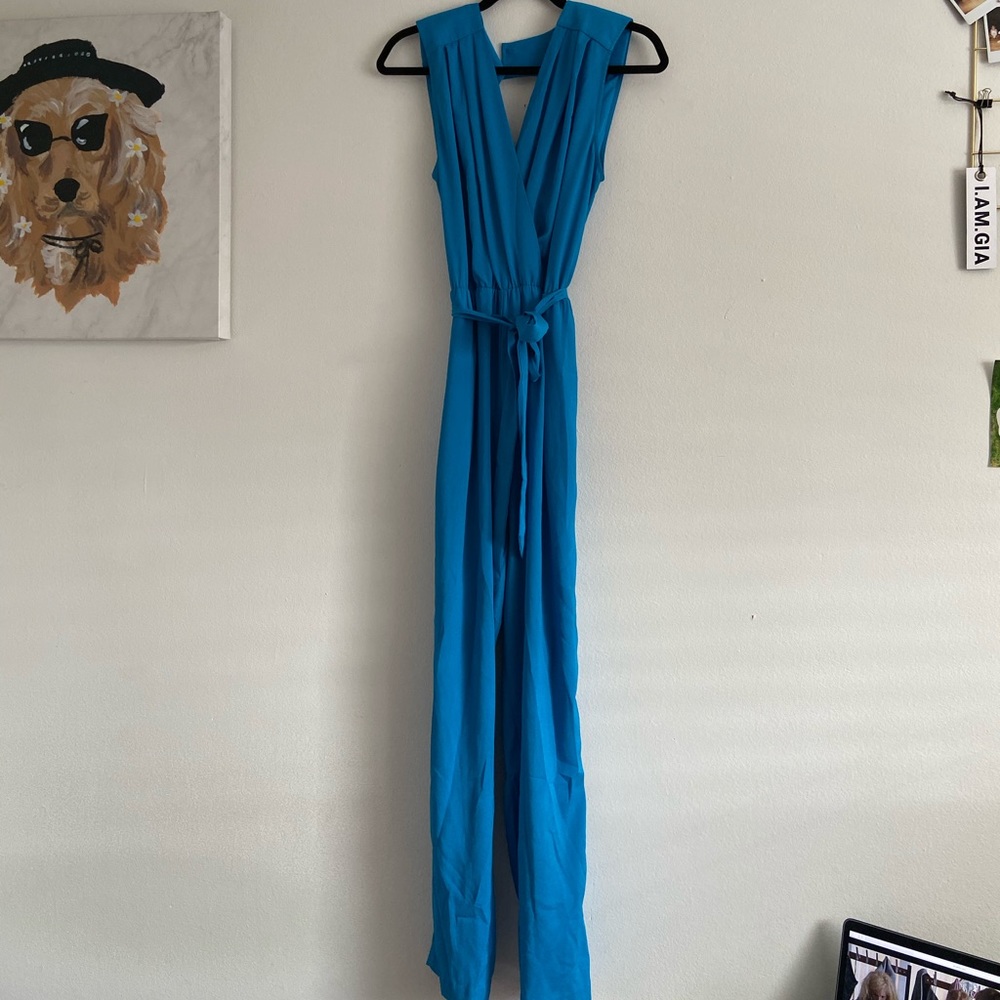 Bebe turquoise jumpsuit
